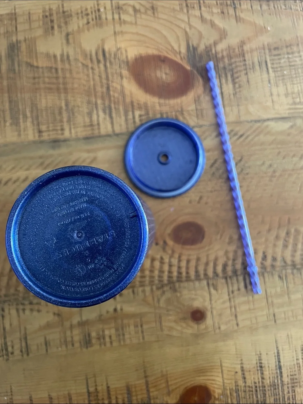Blue Starbucks Venti Cup with Lid and Straw